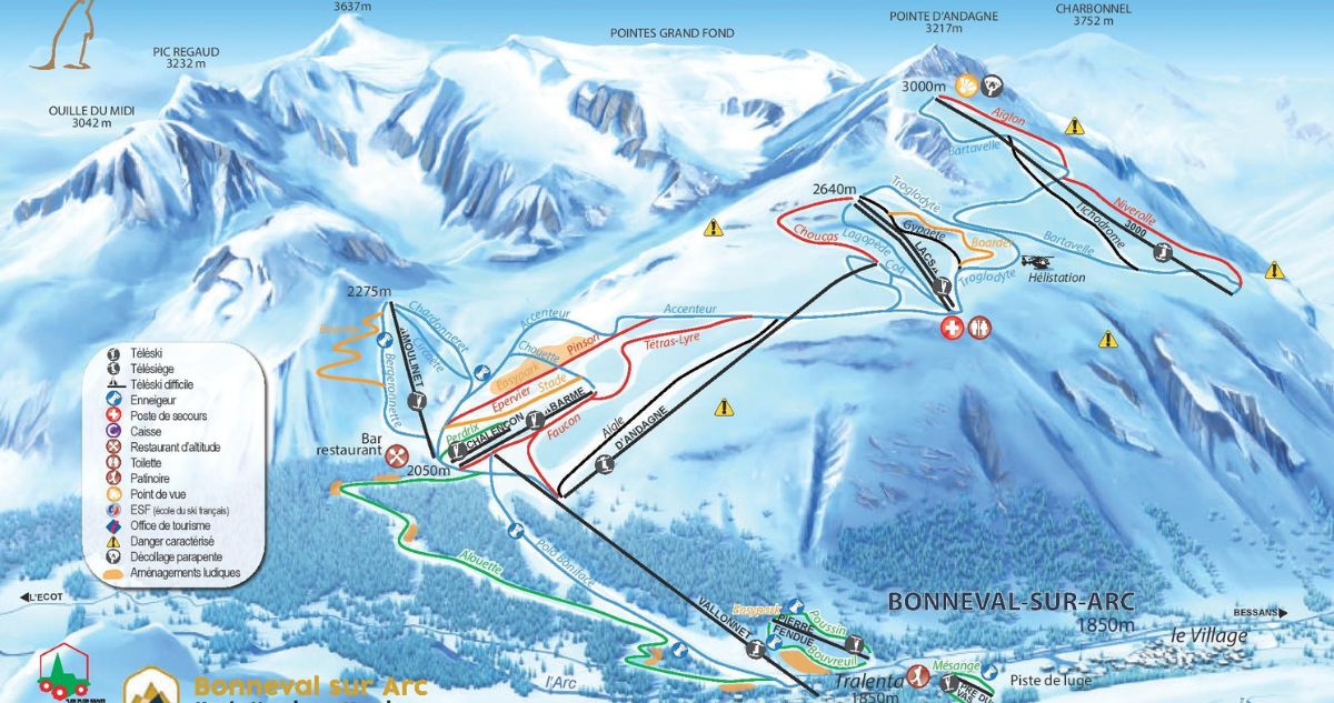 bonneval sur arc domaine skiable (